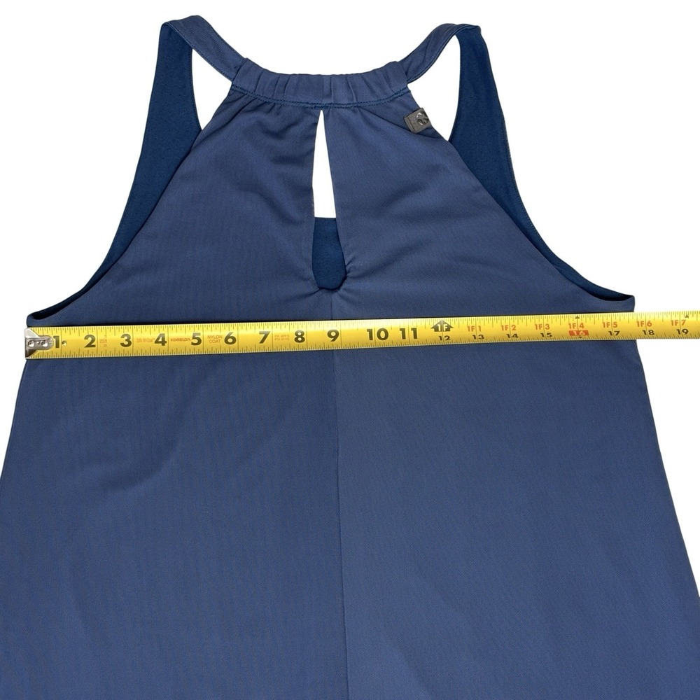 Oiselle Sz 10 Blue Mio Mesh Mini Dress Sleeveless Athletic Comfort Lightweight - Picture 12 of 16